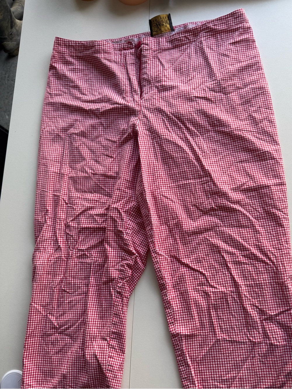 Vintage David Paul New York Red & White Gingham Skirt